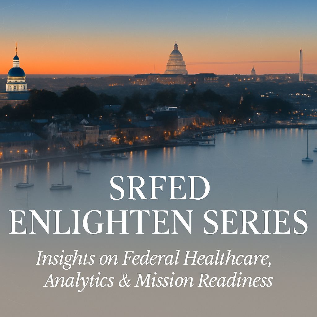 Create a sophisticated editorialstyle banner image for the SRFed Enlighten Series the monthly insights publication of South River Federal Solutions SR-1 Create a sophisticated editorialstyle banner image for the SRFed Enlighten Series the monthly insights publication of South River Federal Solutions SR-1
